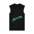The Classics Collection: First Edition Muscle Tee - Back Center Logo - Cyan