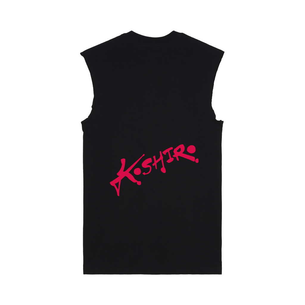 The Classics Collection: First Edition Muscle Tee - Back Center Logo - Red