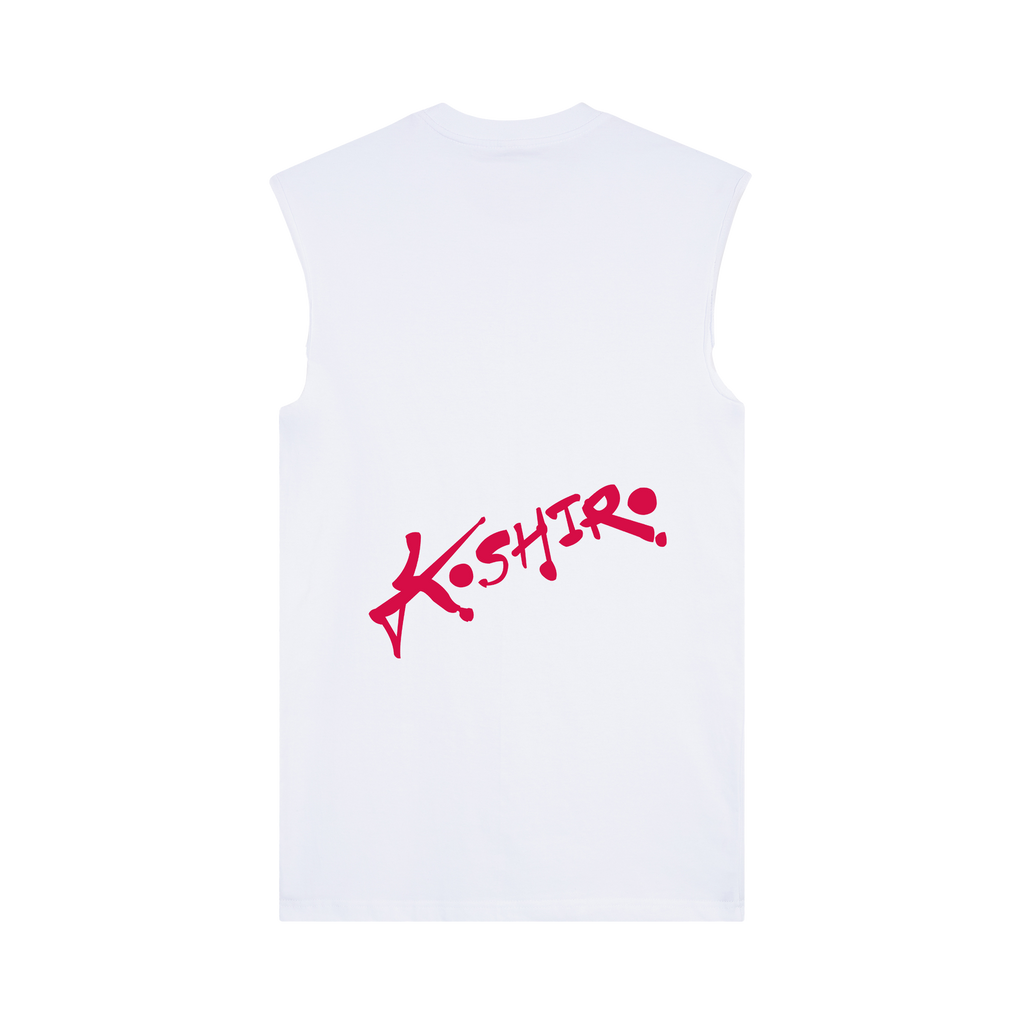 The Classics Collection: First Edition Muscle Tee - Back Center Logo - Red